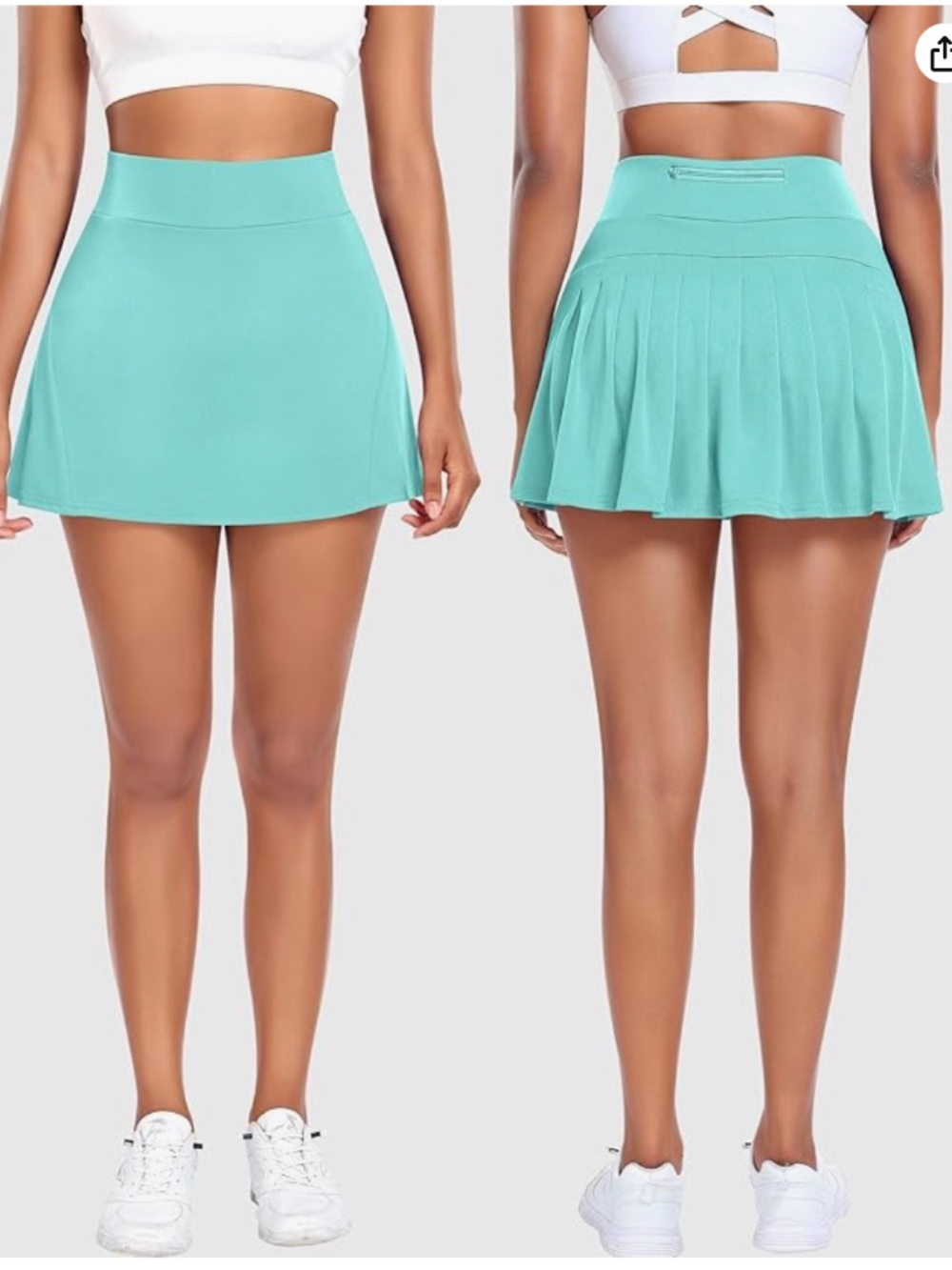 Pleated Tennis Skirt/Skort High Waisted with Pockets/Medium